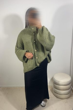 Cardigan oversize kaki
